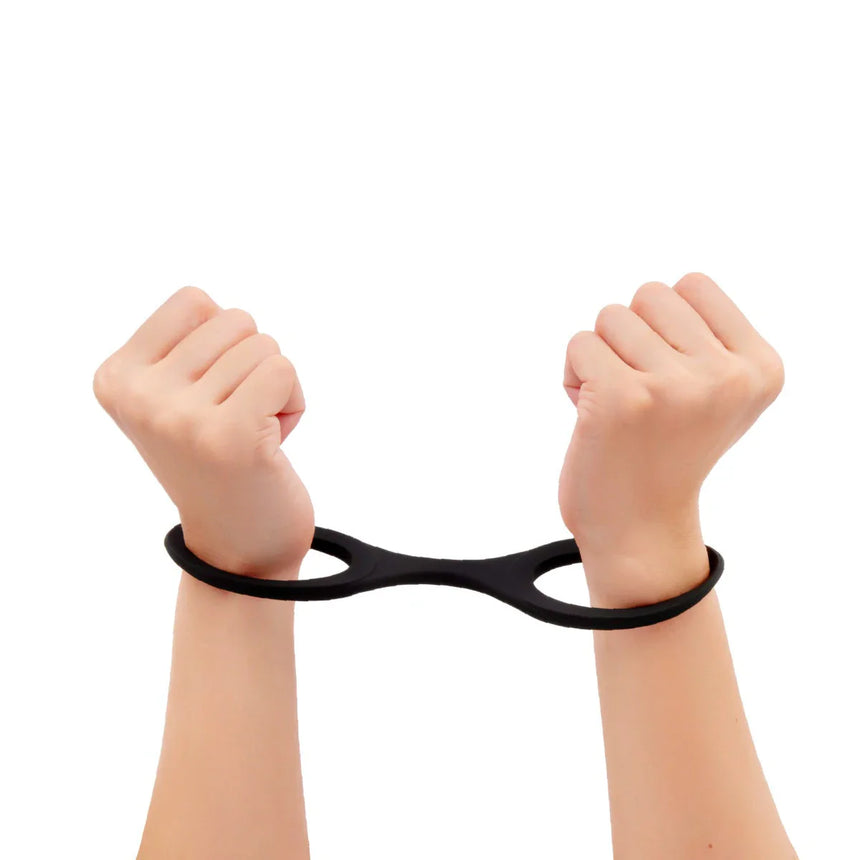 Silicone Cuffs With Eye Mask