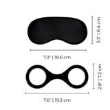 Silicone Cuffs With Eye Mask