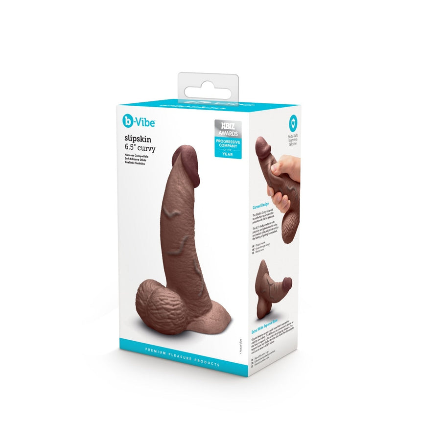 Slipskin Realistic Silicone Dildo - 6.5" Curvy