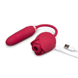The Suck & Thrust Rose Rechargeable Suction & Thrusting Vibe