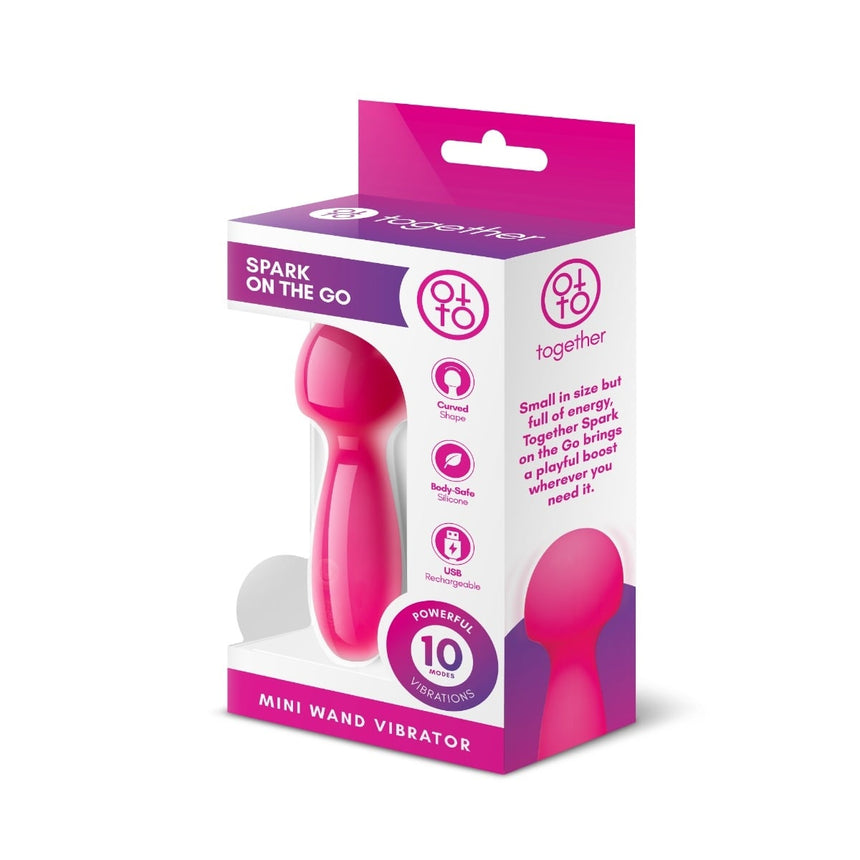 Together Vibes Spark On The Go Mini Wand Vibrator
