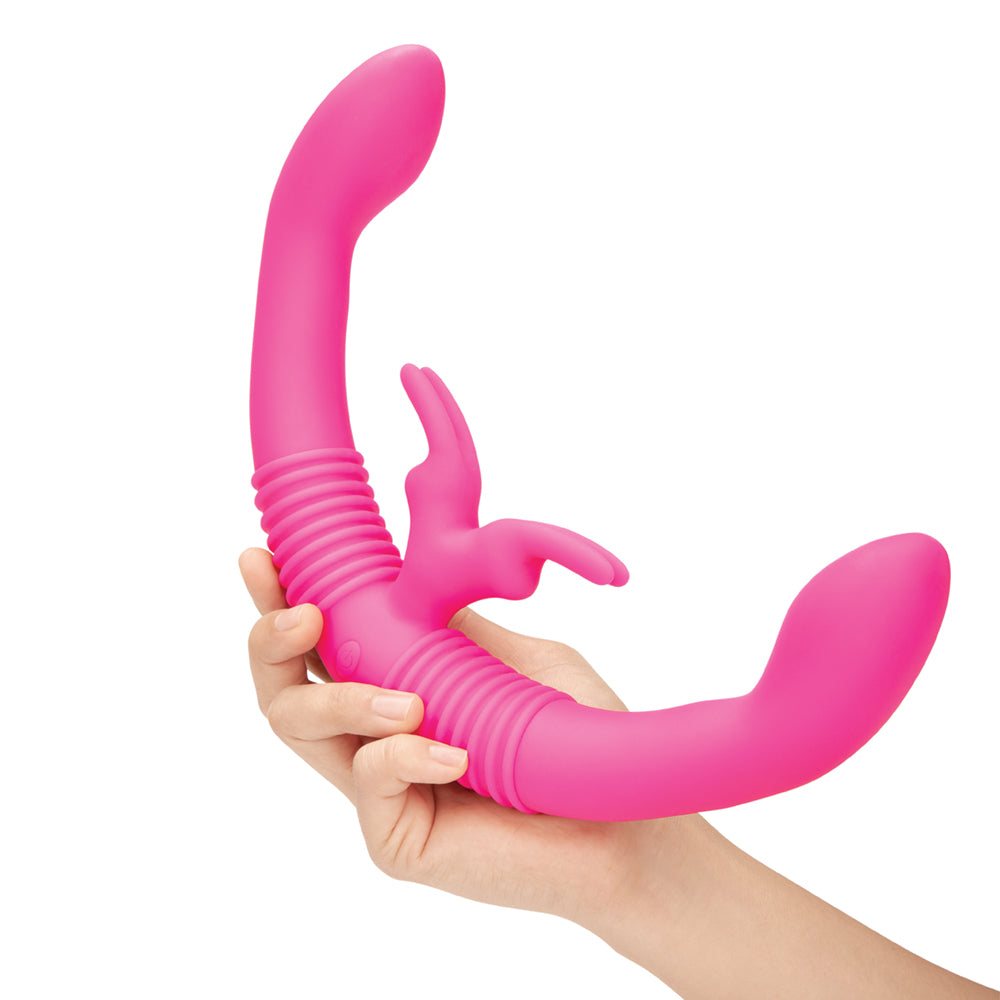 The Together™ Couples' Vibrator comes with 3 motors that allow 3 levels of speed