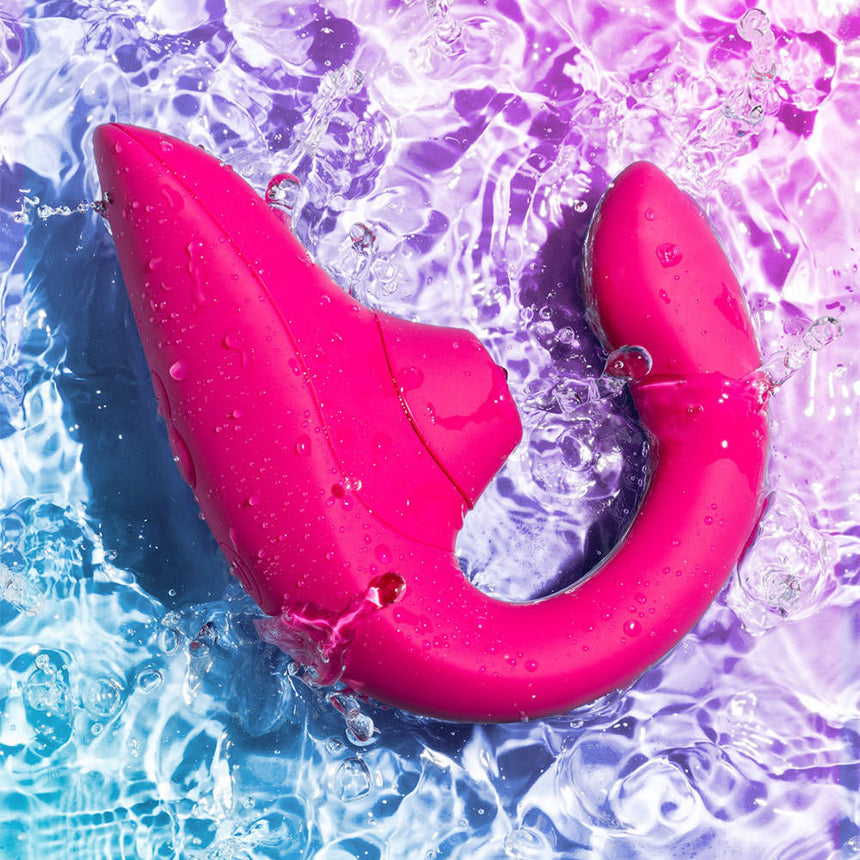 Womanizer Blend Dual Rabbit Vibrator Vibrating Pink