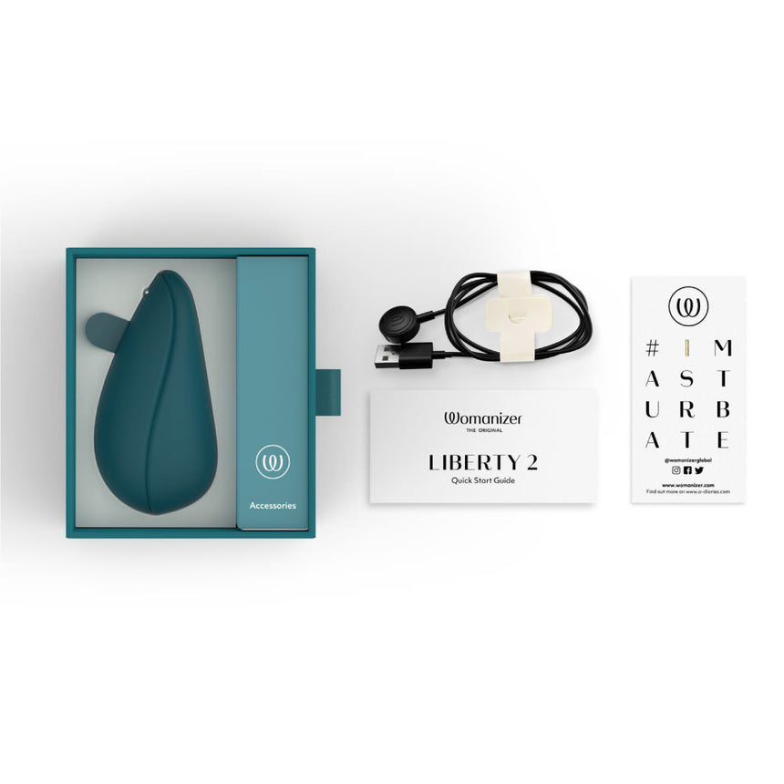 Womanizer Liberty 2 Pleasure Air Technology Clit Sucker Dark Petrol