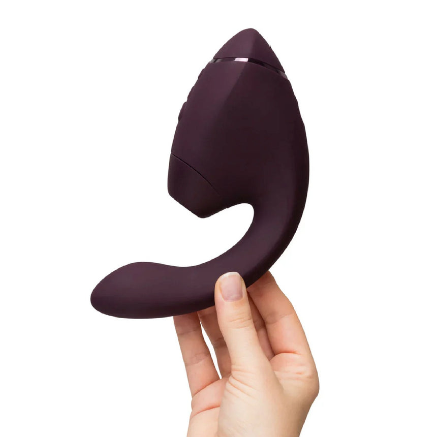 Womanizer Next Duo Rechargeable Silicone Dual G-Spot and Clitoral Stimulator with 3D Pleasure Air