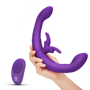 The NEW Together Vibes Couple's Vibrator in Purple with Remote Control
